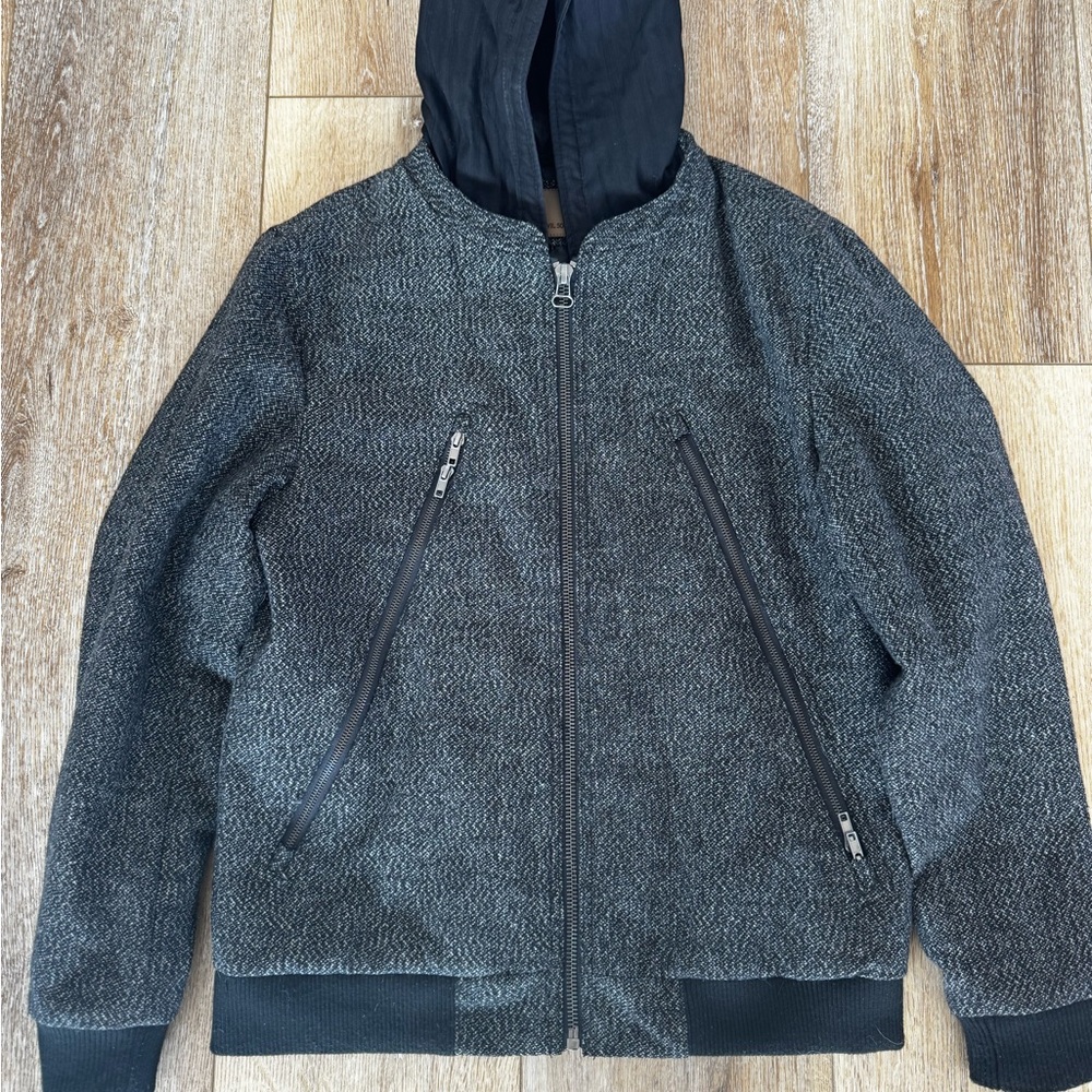 Stylish Black and Gray Zip-Up Jacket